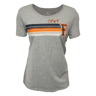 Classic Vintage Fullerton Racing Stripes Short Sleeve - Grey Heather